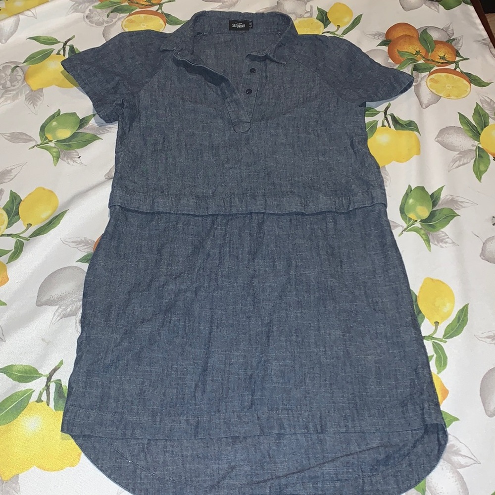 Kate Spade Adjustable length chambray shirt/tunic sz XS EUC